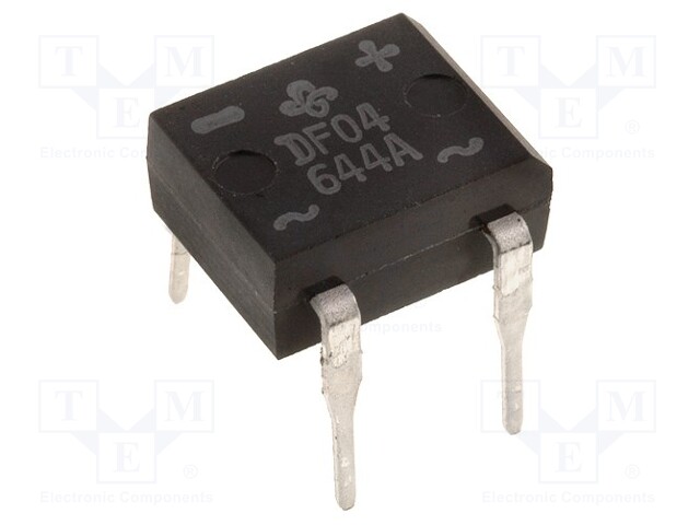 Single-phase bridge rectifier; Urmax: 400V; If: 1A; Ifsm: 50A; DFM