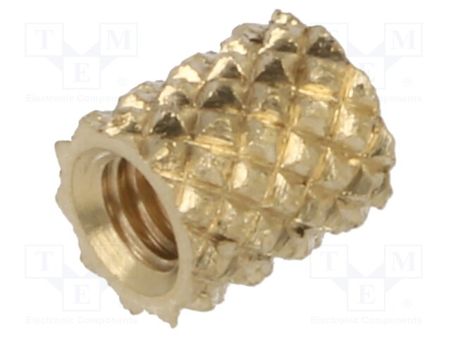 Threaded insert; brass; M2,5; BN: 37868; L: 4.72mm; HiMOULD®