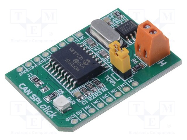 Click board; converter; CAN,SPI; SN65HVD230; mikroBUS connector