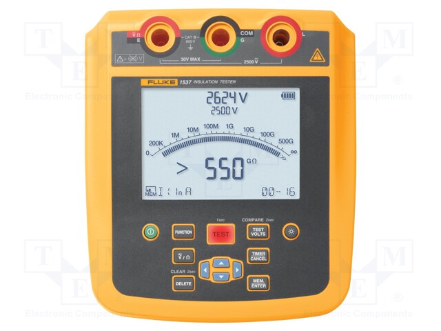 Meter: insulation resistance; LCD; 73.5x104; 250V,500V,1kV,2.5kV