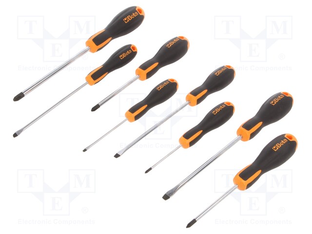 Kit: screwdrivers; Pcs: 8; Phillips,slot