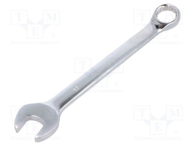 Wrench; combination spanner; 17mm; Chrom-vanadium steel; satin