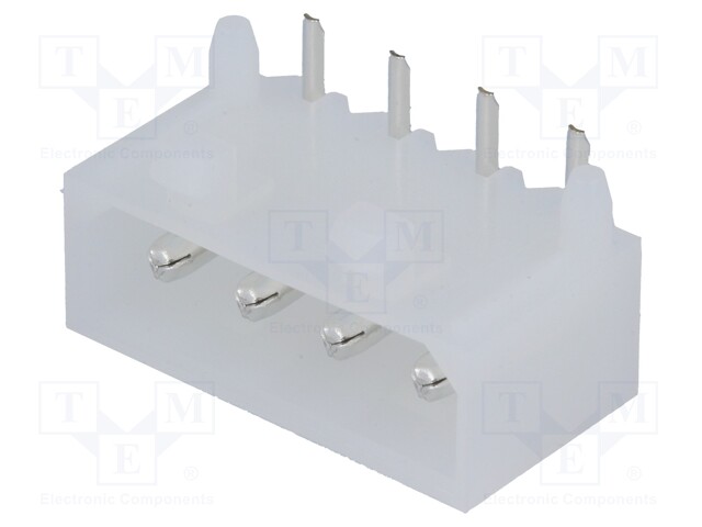 Socket; wire-board; male; PIN: 4; THT; 6A; 250VDC; 5.08mm; angled 90°