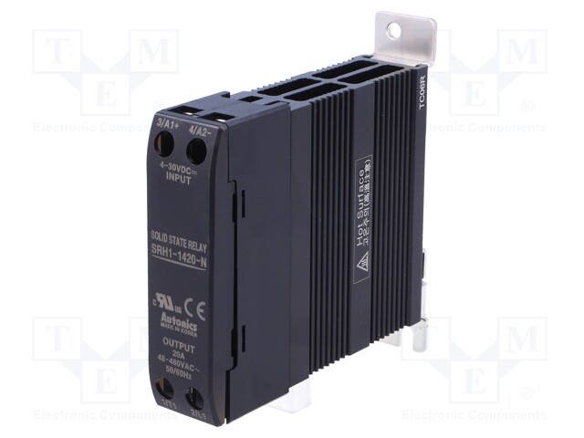 Relay: solid state; Ucntrl: 4÷30VDC; 20A; 48÷480VAC; DIN,on panel