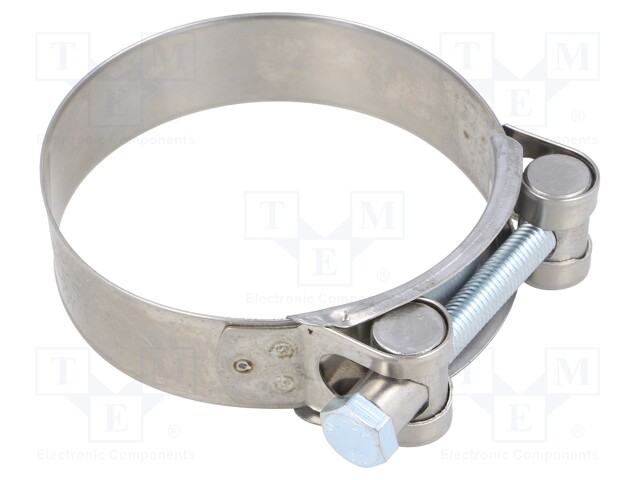 T-bolt clamp; W: 24mm; Clamping: 80÷85mm; chrome steel AISI 430