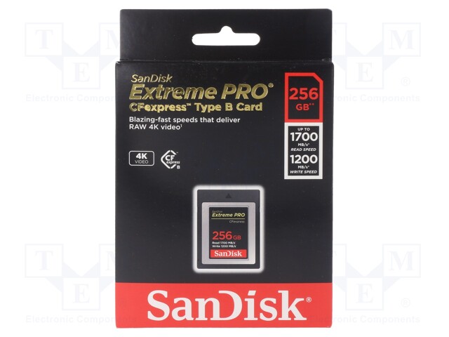Memory card; Extreme Pro; CFexpress B; 256GB; Read: 1500MB/s