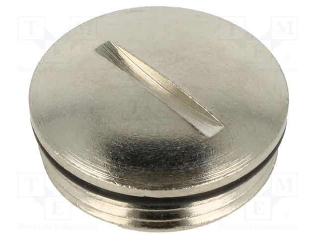 Stopper; PG16; Mat: brass; Body plating: nickel; with seal