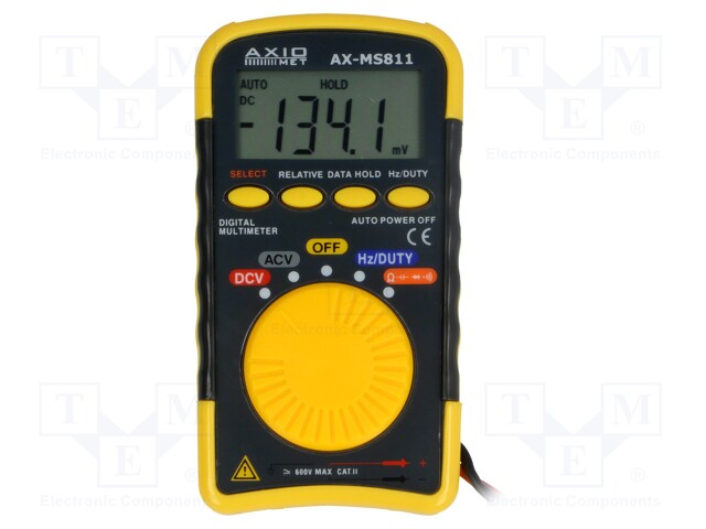 Digital multimeter; LCD 3,75 digit (4000); 0.1÷99%; 50h