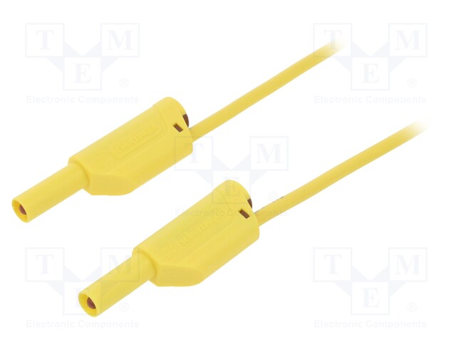 Test lead; PVC; 1.5m; yellow; 16A; Cond.cross sec: 1mm2