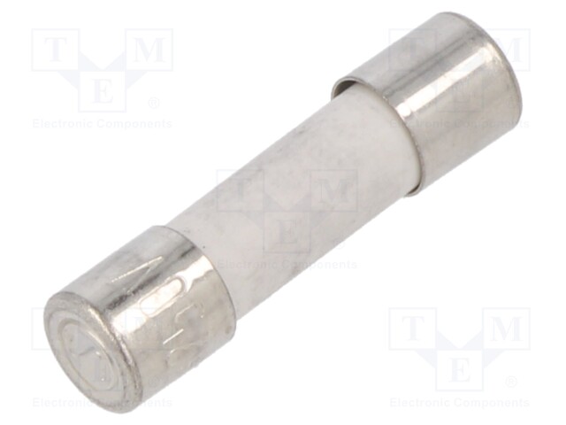 Fuse: fuse; time-lag; 6.3A; 250VAC; ceramic,cylindrical; brass