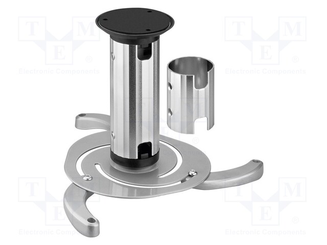 Ceiling mount; silver; adjustable; 10kg; Hmin: 130mm; Hmax: 200mm