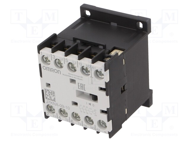 Contactor: 3-pole; Auxiliary contacts: NC; 230VAC; 9A; DIN; J7KNA