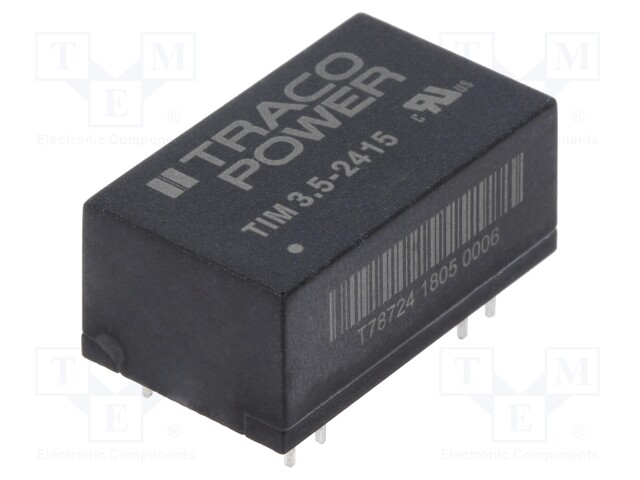 Converter: DC/DC; 3.5W; Uin: 18÷36V; 24VDC; Iout: 146mA; DIP16; 7g