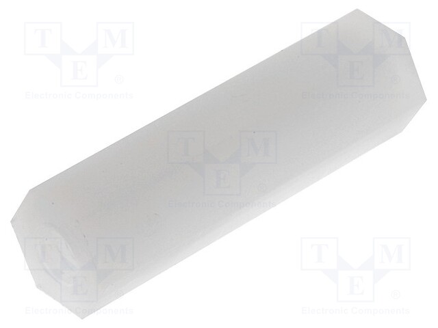 Screwed spacer sleeve; hexagonal; polyamide; M4; L: 20mm