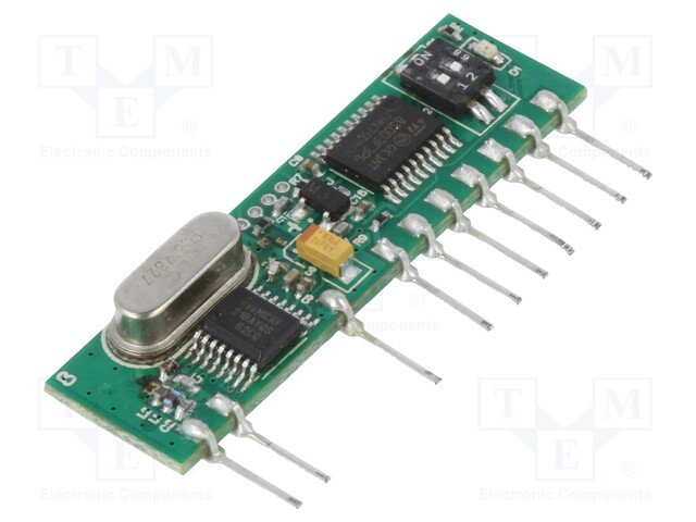 Module: RF; AM receiver; ASK,OOK; 433.92MHz; -108dBm; 4.5÷5.5VDC