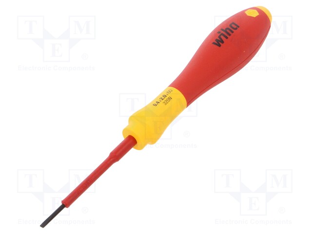 Screwdriver; insulated; slot; 2,0x0,4mm; Blade length: 60mm; 1kVAC