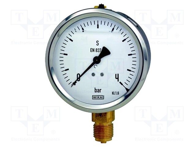 Manometer; 0÷4 bar; Class: 1,6; 63mm; Thread: G 1/4 B