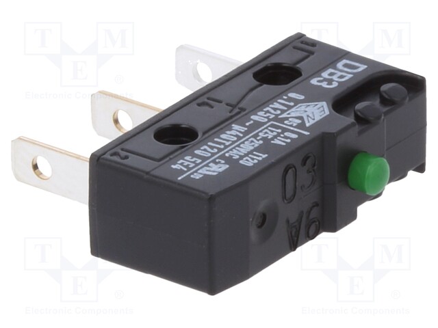 Microswitch SNAP ACTION; without lever; SPDT; 0.1A/250VAC; Pos: 2