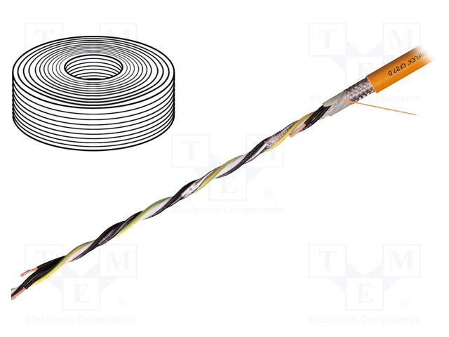 Wire: control cable; chainflex® CF27.D; 4G6mm2 + 2x1,5mm2; PUR