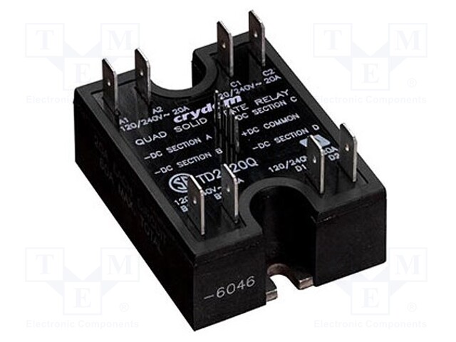 Relay: solid state; Ucntrl: 15÷32VDC; 40A; 48÷530VAC; -40÷80°C