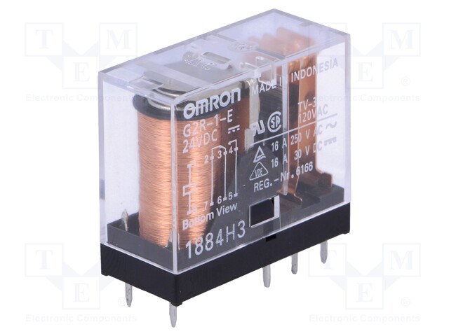 Relay: electromagnetic; SPDT; Ucoil: 24VDC; 16A/250VAC; 16A/30VDC