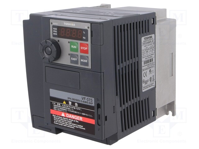 Vector inverter; Max motor power: 0.4kW; Out.voltage: 3x380VAC