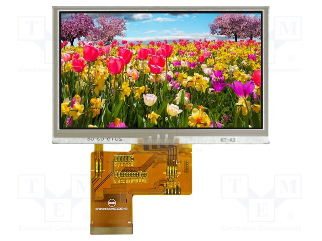 Display: TFT; 4.3"; 480x272; Illumin: LED; Dim: 105.5x67.2x4.05mm