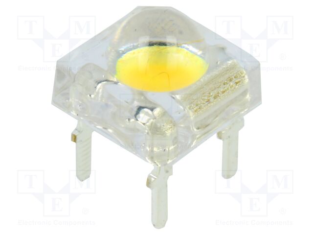 LED Super Flux; 7.62x7.62mm; white warm; 60÷65lm; 120°; 35mA