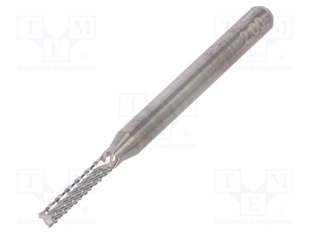 Diamond mill; Ø: 2mm; Ø: 3.175mm; L: 38.2mm; Working part len: 90mm