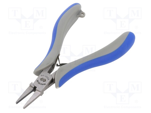 Pliers; miniature,half-rounded nose; 128mm