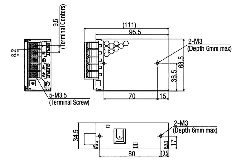 Power supply: switched-mode; 30W; Uin: 100÷240V; 6A; OUT: 1; 190g