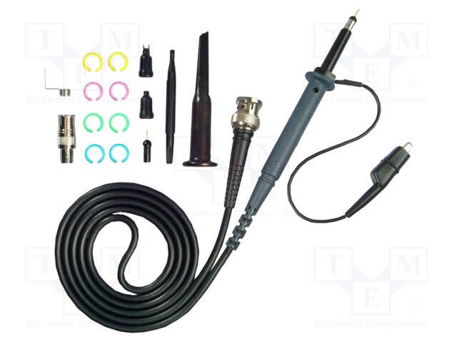 Probe: for oscilloscope; Band: 17MHz (1: 1),≤150MHz (10: 1); 1.2m