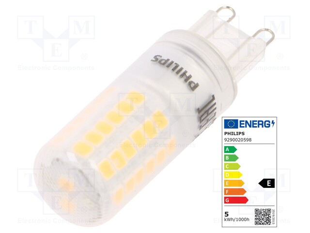 LED lamp; warm white; G9; 230VAC; 570lm; 4.8W; 3000K; CRImin: 80