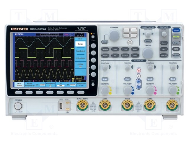 Oscilloscope: digital; Band: ≤250MHz; Channels: 4; 25kpts/ch