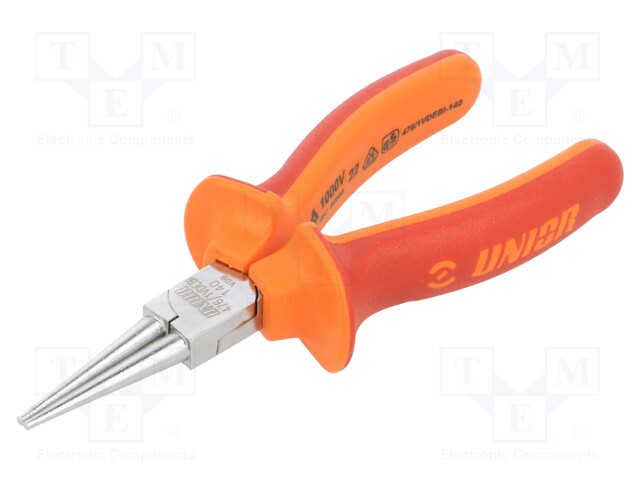 Pliers; insulated,round; 140mm