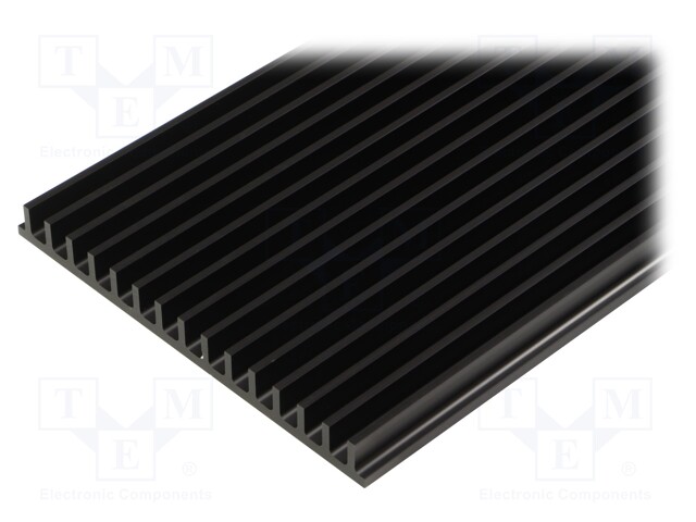 Heatsink: extruded; grilled; black; L: 1000mm; W: 159mm; H: 15mm