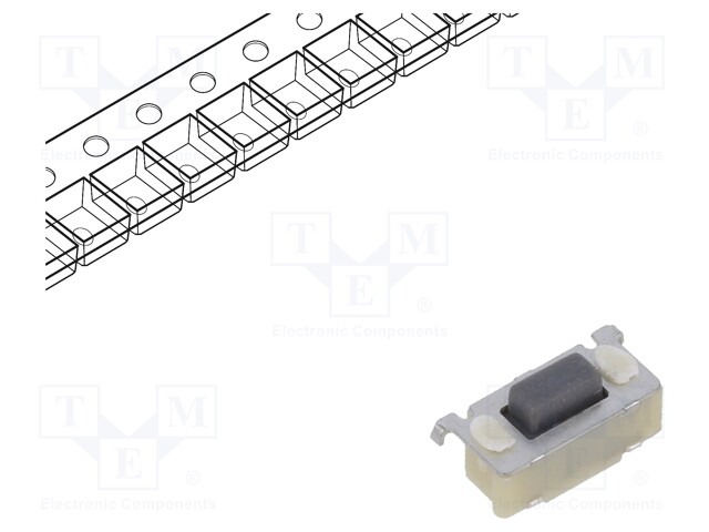 SWITCH, TACTILE, SPST, 50mA, 12VDC