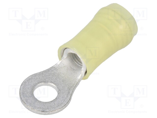 Ring terminal; M4; Ø: 4.34mm; 3÷6mm2; crimped; for cable; insulated