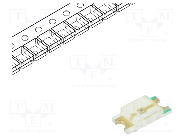 LED; SMD; 1206; red; 20÷90mcd; 3.2x1.6x0.7mm; 140°; 1.8÷3V; 20mA