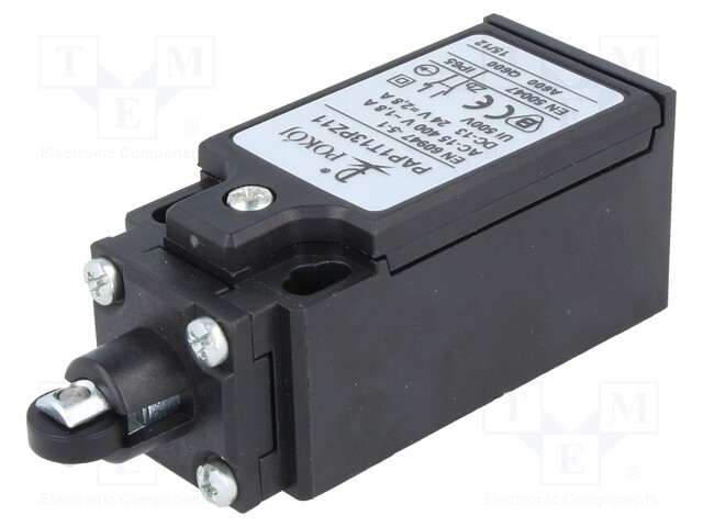 Limit switch; plastic roller Ø10,5mm; NO + NC; 10A; max.400VAC
