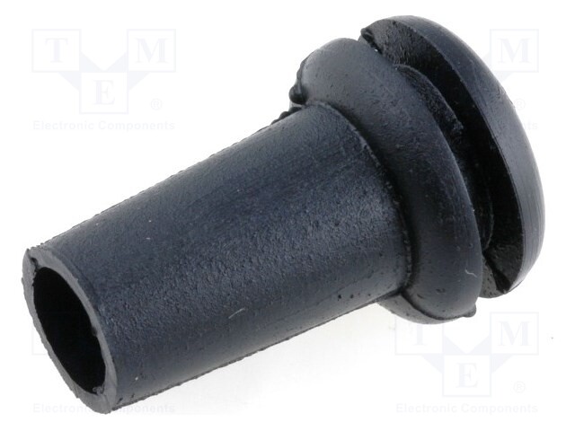 Strain relief; Ømount.hole: 9.5mm; Øhole: 6.4mm; PVC; black