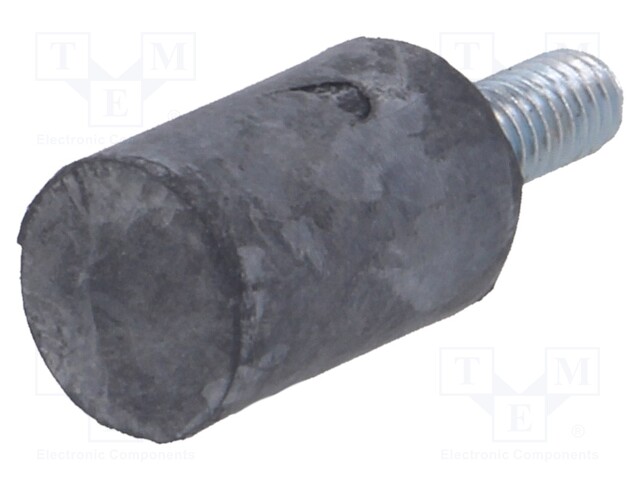 Vibroisolation foot; Ø: 10mm; H: 15mm; Shore hardness: 55±5; 78N