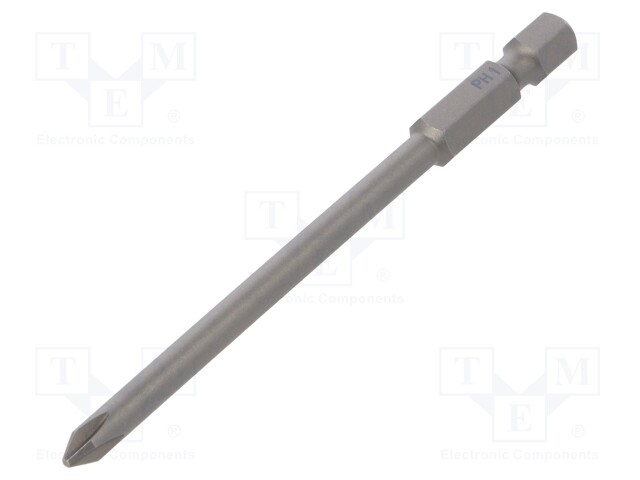 Screwdriver bit; Phillips; PH1; Overall len: 90mm