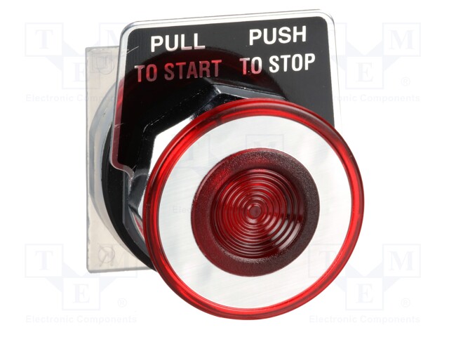 Switch: push-button; 30mm; Stabl.pos: 2; red/white; IP66; 9001K