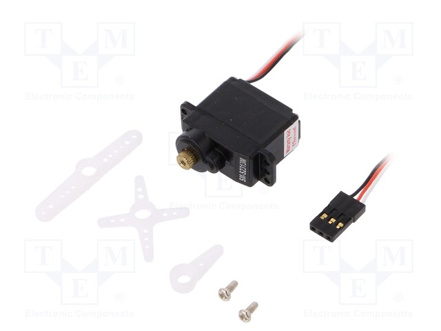 Motor: servo; 4.8÷6VDC; micro; analogue; 15g; 23.8x12.3x21.6mm