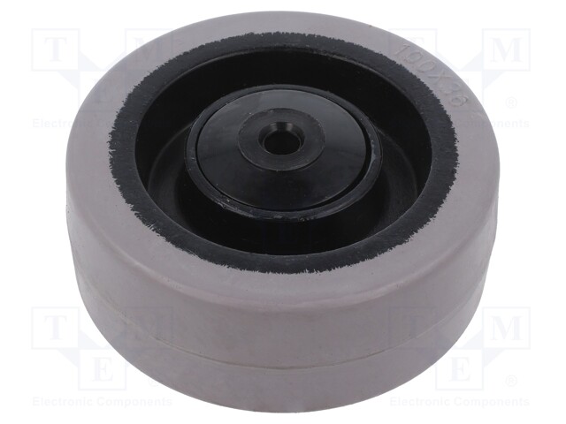 Transport wheel; Ø: 100mm; W: 36mm; Mat: elastic rubber; -20÷60°C