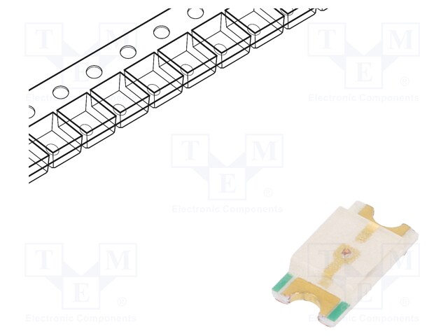 LED; SMD; 1206; orange; 100÷250mcd; 3.2x1.6x0.7mm; 140°; 1.8÷2.3V