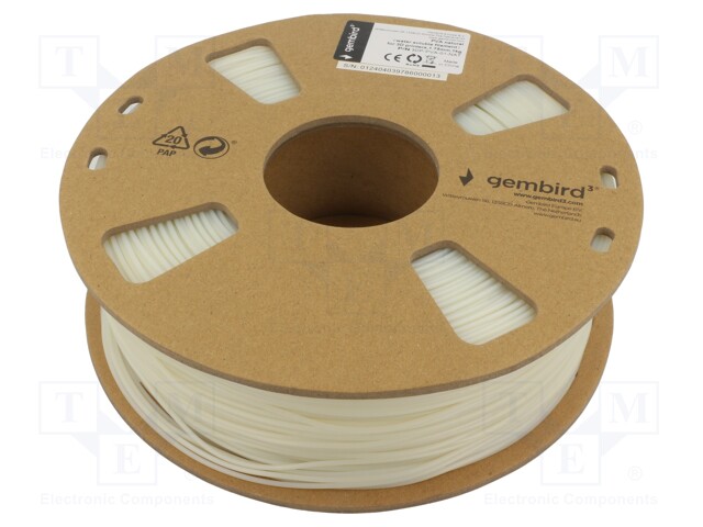 Filament: PVA; 1.75mm; natural; 168°C; 1kg; soluble