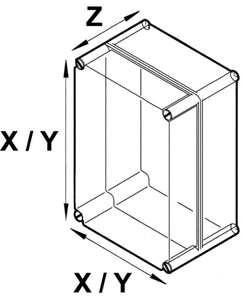 Enclosure: multipurpose; X: 261mm; Y: 300mm; Z: 134mm; aluminium