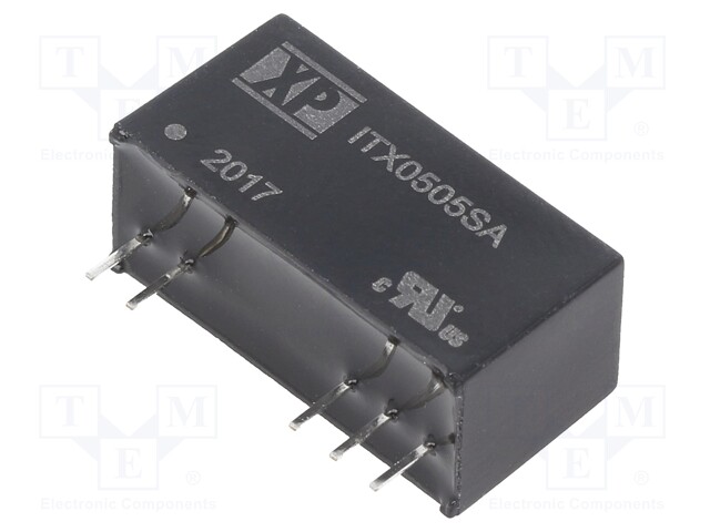 Isolated Board Mount DC/DC Converter, 2:1 Input, ITE, 1 Output, 6 W, 5 V, 1.2 A